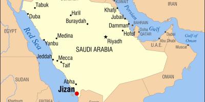 Jizan KSA map