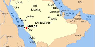 Map of mecca in Saudi Arabia