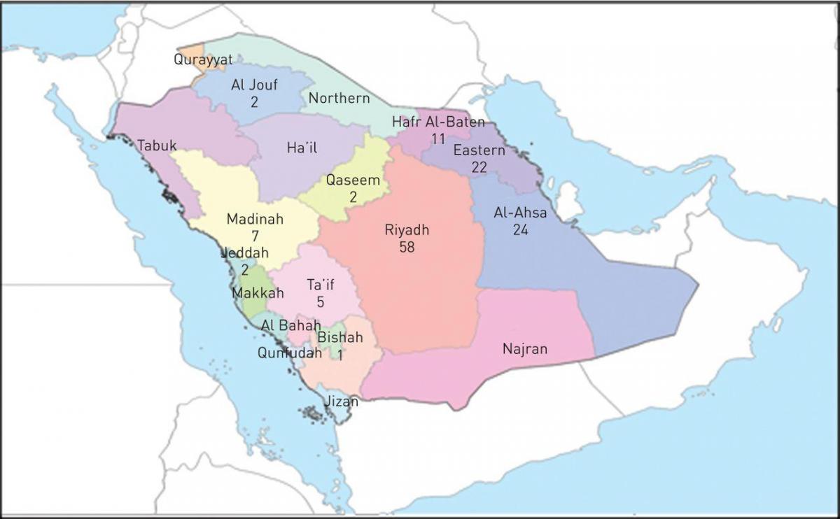 Map of al ahsa Saudi Arabia