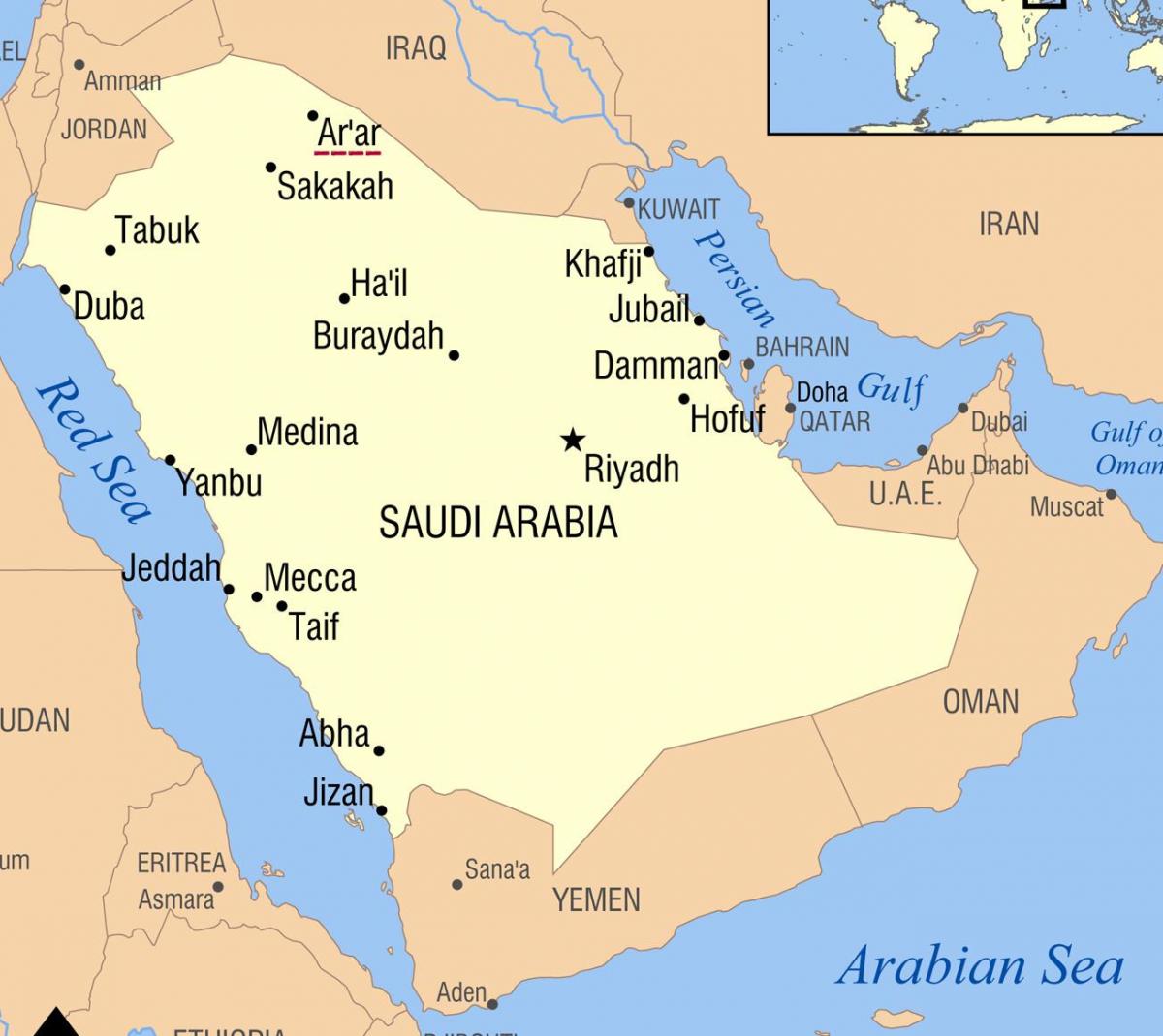 arar KSA map