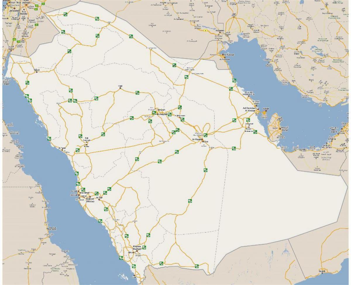 Map of detailed Saudi Arabia