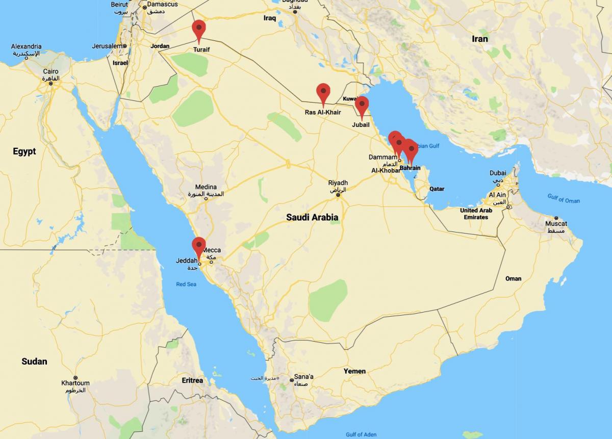 map of Saudi Arabia al khobar
