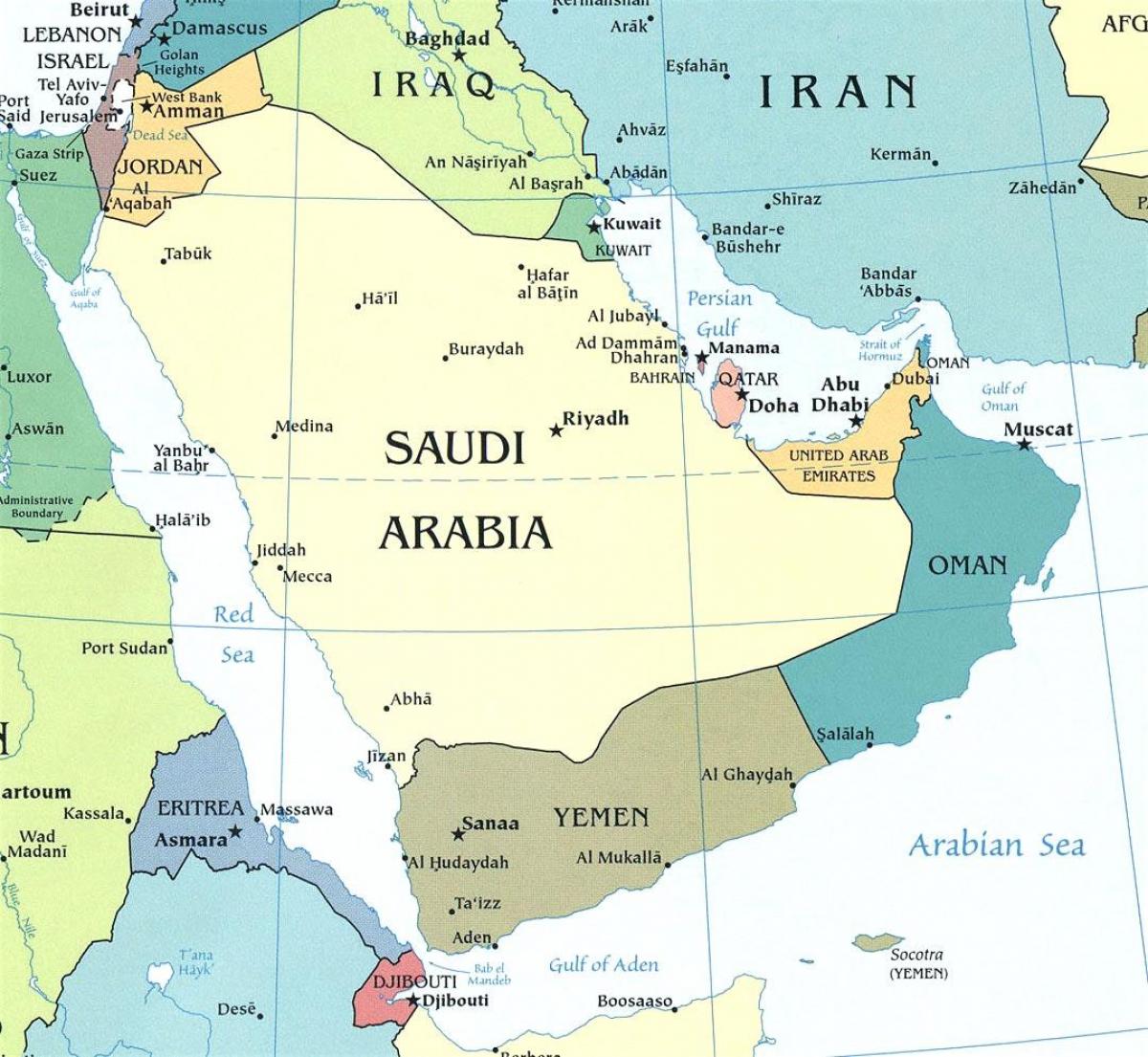 Map Of Saudi Arabian Peninsula 