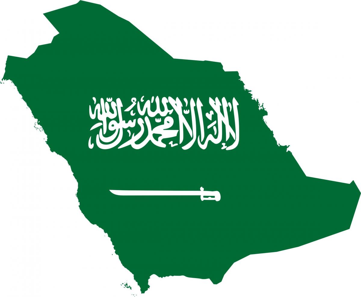 Saudi Arabia map flag