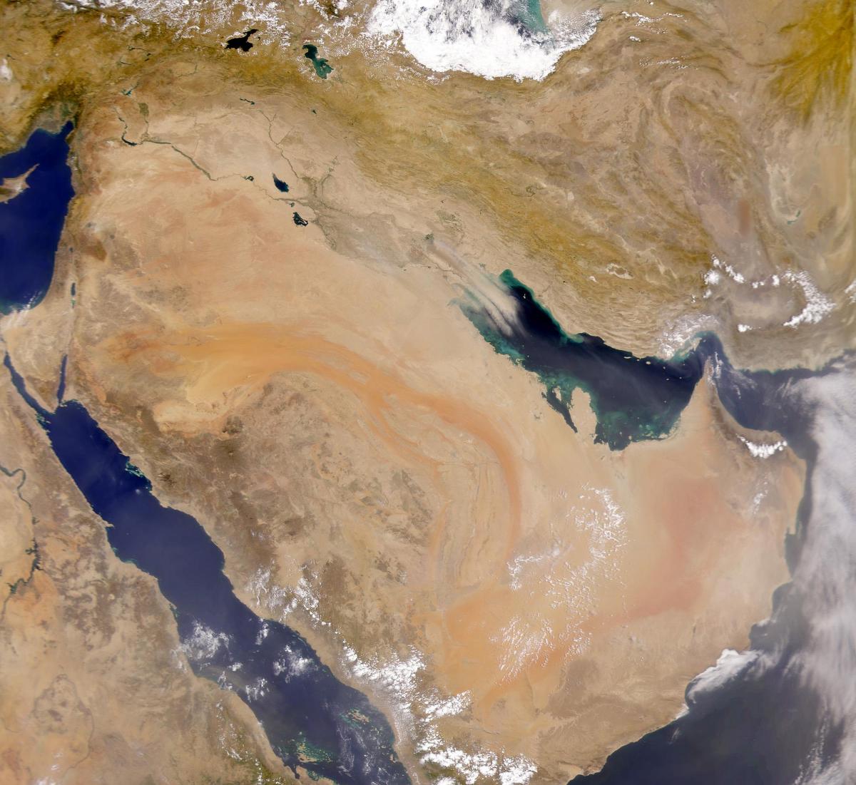 Map of Saudi Arabia satellite