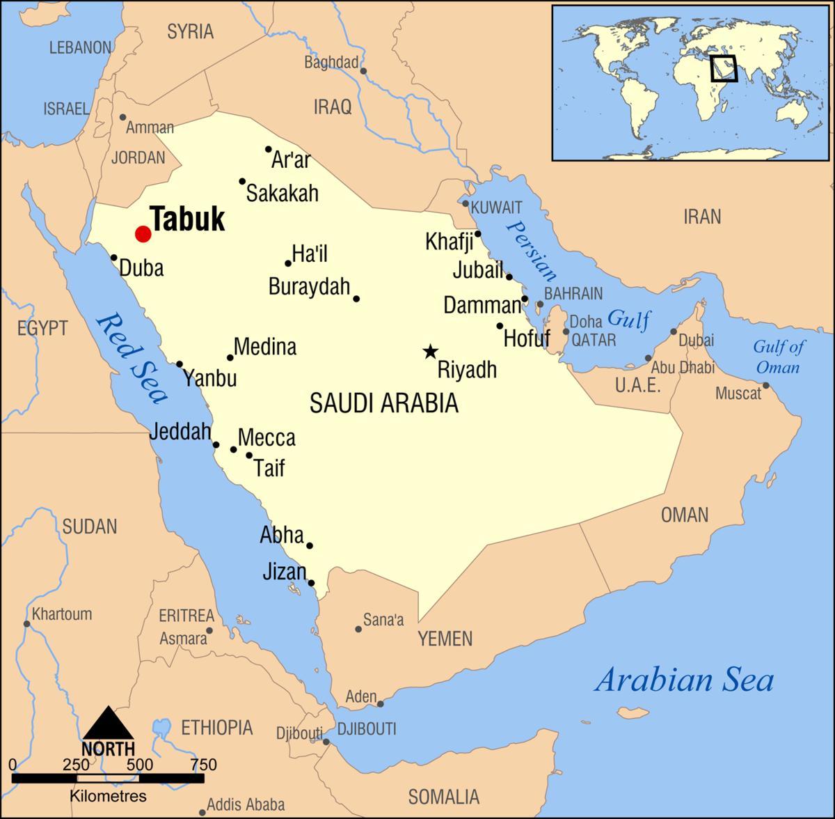 tabuk KSA map