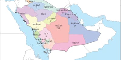 Map of al ahsa Saudi Arabia