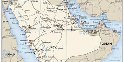 Map of dhahran Saudi Arabia 