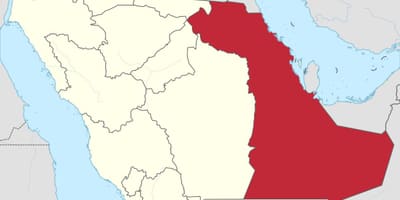 Map of eastern province Saudi Arabia