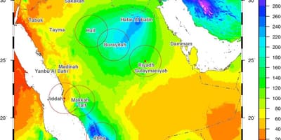 Map of Saudi Arabia climate