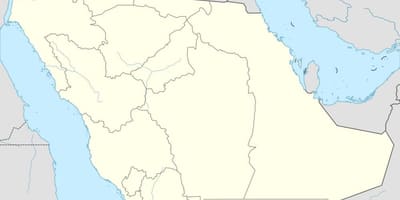 Map of Saudi Arabia in