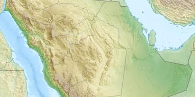Map of Saudi Arabia mountains
