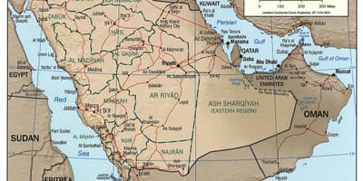Saudi Arabia geography map
