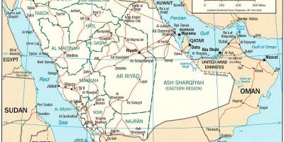 Map of Saudi Arabia political