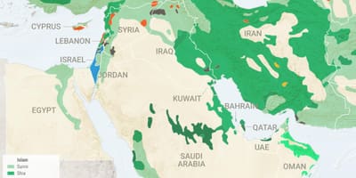 Map of Saudi Arabia religion